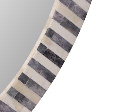 Brenna Two-Toned Round Wall Mirror