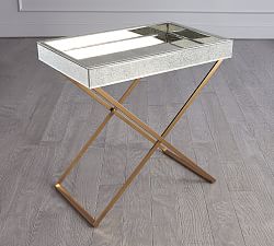 Broswell Rectangular Metal Folding Tray Table