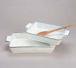 Colonnade Stoneware Rectangular Bakers Set
