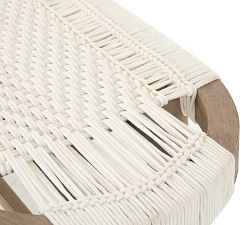 Keiko Teak Woven Outdoor Bench