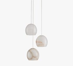 Leif 3-Light Alabaster Pendant (8")