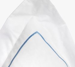 Lena Percale Embroidered Single Stripe Sham - Set of 2