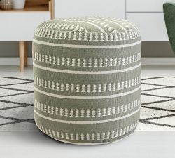 Open Box: Canaan Recycled Yarn Outdoor Pouf