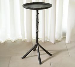 Twig Round Metal Accent Table (11")