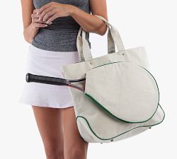 Two-Tone Canvas Tennis Tote