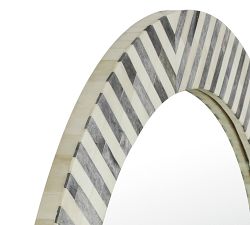 Brenna Two-Toned Round Wall Mirror