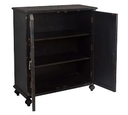 Hoell Carved Wood Storage Cabinet