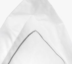 Lena Percale Embroidered Single Stripe Sham - Set of 2