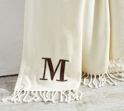 Personalized Hand-Knotted Fringe Throw