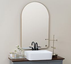 Slim Profile Arch Wall Mirror