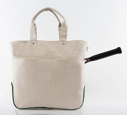 Two-Tone Canvas Tennis Tote
