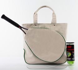 Two-Tone Canvas Tennis Tote