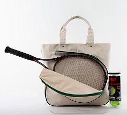 Two-Tone Canvas Tennis Tote