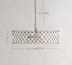 Arden Crystal Hoop Chandelier (30")