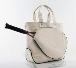 Two-Tone Canvas Tennis Tote