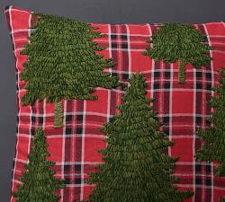 Forest Tree Applique Pillow Cover
