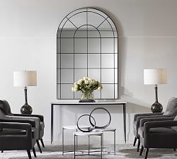 Alice Windowpane Arched Wall Mirror