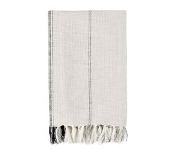 Villena Handmade Ivory Fringe Throw