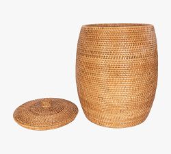 Tava Rattan Beehive Laundry Hamper with Lid - Thumbnail 5