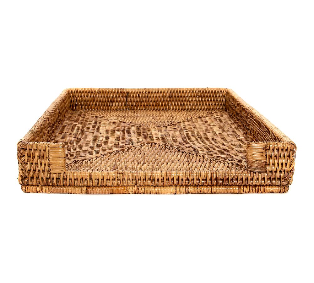 Tava Handwoven Rattan Office Paper Tray - Natural