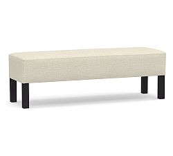 Open Box: Arden Upholstered Bench - Basketweave Slub Oatmeal, Blackened Oak Legs