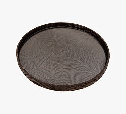 Tava Handwoven Rattan Round Serving Tray