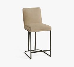 Jake Leather Metal Stool
