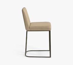 Jake Leather Metal Stool