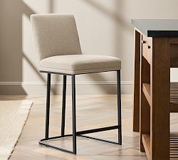Jake Upholstered Metal Stool
