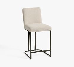 Jake Upholstered Metal Stool
