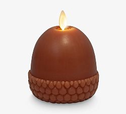 Open Box: Premium Flickering Flameless Wax Acorn Candle - Adobe