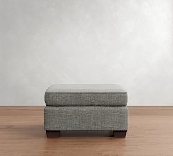 Open Box: PB Comfort Storage Ottoman - Performance Slub Weave Dove