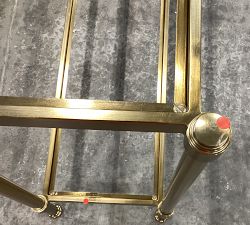 Open Box: Everson Glass Console Table (58.5&quot;) - Antique Brass