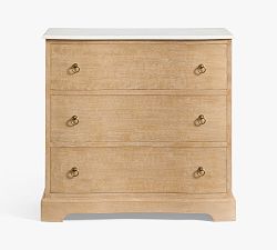 Open Box: Scarlett 3-Drawer Marble Dresser (38") - Weathered Wheat