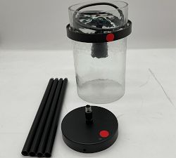 Open Box: Laurel Glass Pendant (8&quot;) - Bronze