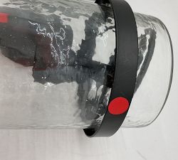 Open Box: Laurel Glass Pendant (8&quot;) - Bronze