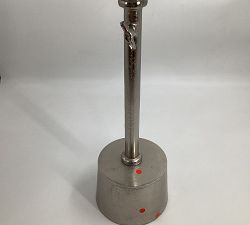 Open Box: Melvin Round Marble Adjustable Accent Table, 12&quot; - White