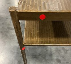 Open Box: Naini Metal Console Table, 68.5&quot; - Antique Brass