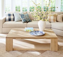 Blair Herringbone Rectangular Grand Coffee Table (60")