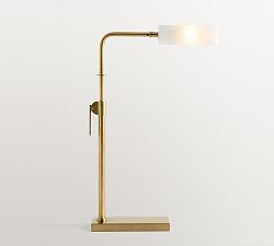 Sherman Alabaster Adjustable Petite Task Table Lamp (21")