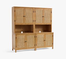Channing Cane Storage Cabinet Set (72")