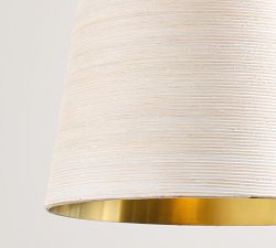 Harbor Rattan Round Pendant (11")