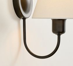 Holmes Linen Shade Sconce (10")