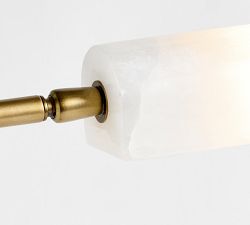 Sherman Alabaster Adjustable Petite Task Table Lamp (21")