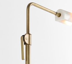 Sherman Alabaster Adjustable Task Floor Lamp (53")