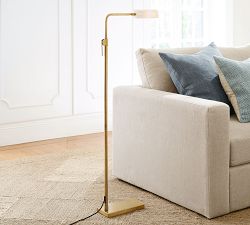Sherman Alabaster Adjustable Task Floor Lamp (53")