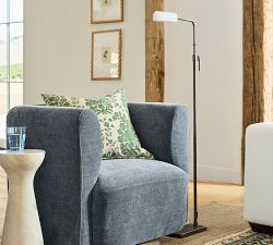 Sherman Alabaster Adjustable Task Floor Lamp (53")