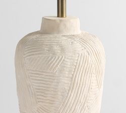 Textured Earthenware Ceramic Table Lamp (25"-29")