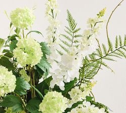 Faux Hydrangea and Fern Elevated Bundle
