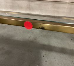 Open Box: Delaney Marble Bar Console (34&quot;) - Brass